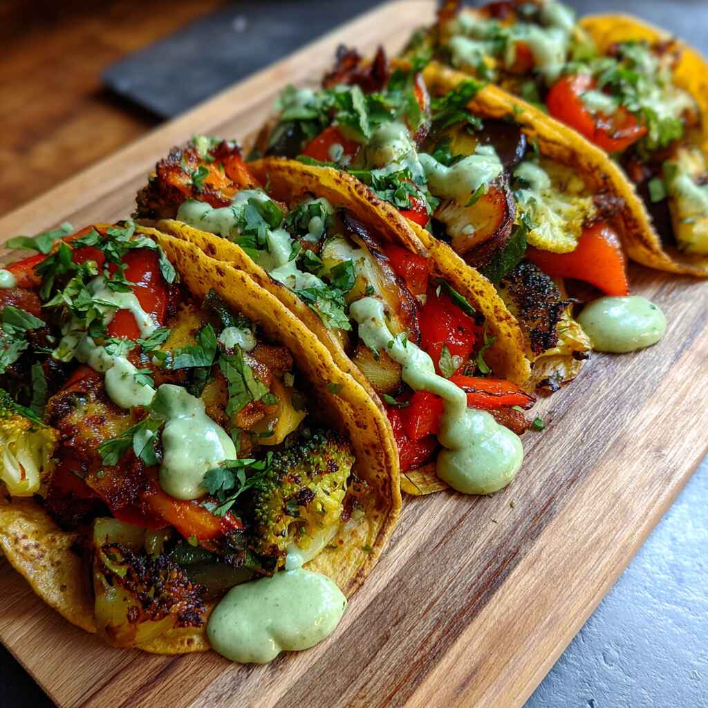 avocado-crema-on-tacos.jpg Avocado crema recipe on tacos and vegetables