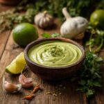 Creamy avocado crema recipe with lime and cilantro