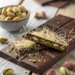 Angel Hair Chocolate bar with visible fluffy candy strands