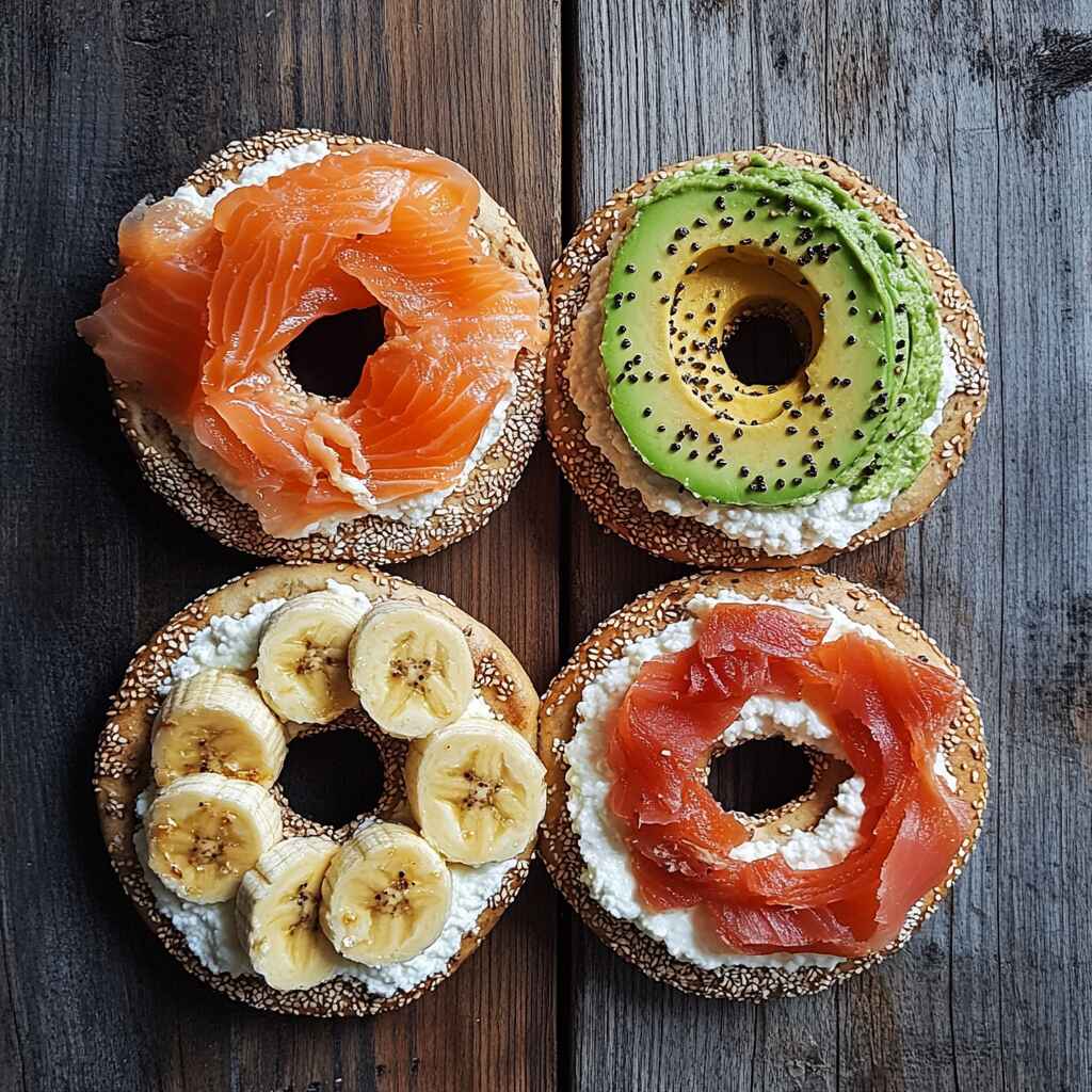 cottage-cheese-bagels-toppings.jpg Toppings on cottage cheese bagels