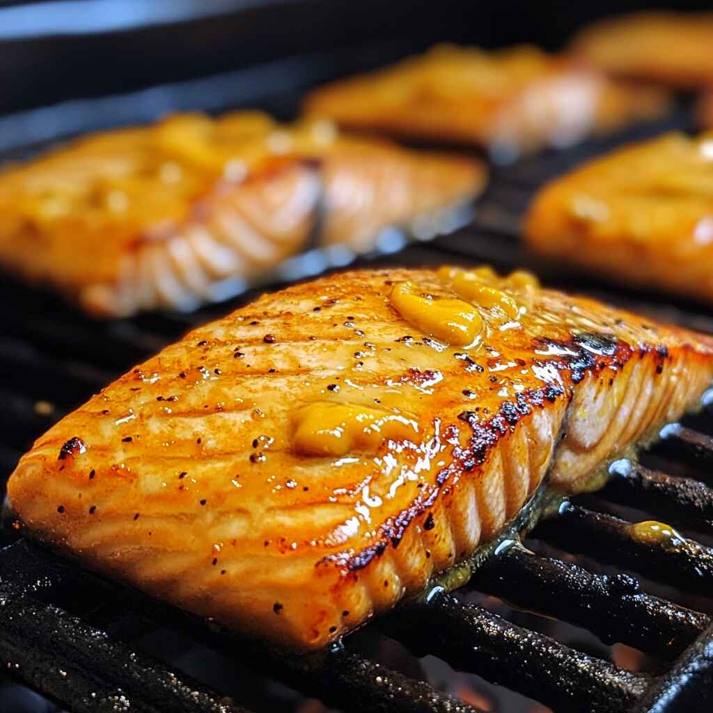 grilled-honey-mustard-salmon.jpg Grilled honey mustard salmon with char marks