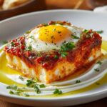 Healthy Turkish Egg with yogurt and paprika oil