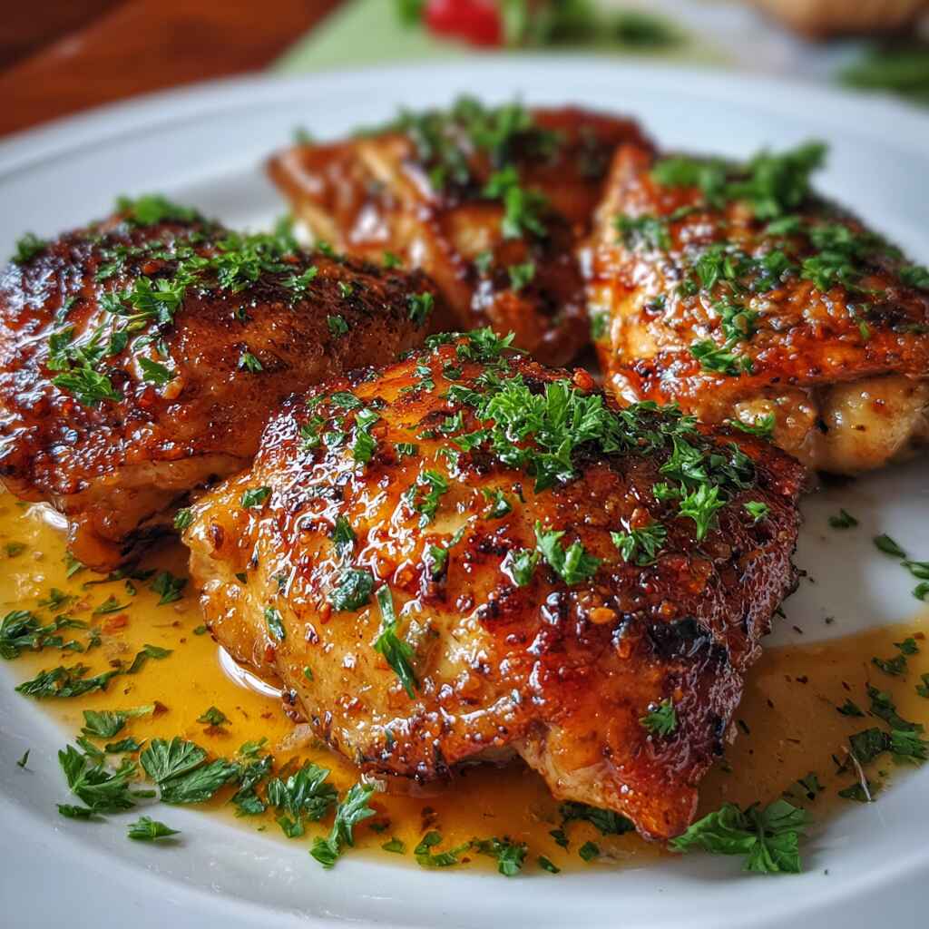 honey-garlic-boneless-chicken.jpg Honey garlic glazed baked boneless skinless thighs