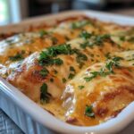 Cheesy keto chicken casserole baked golden brown
