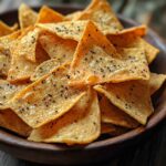 Keto tortilla chips diet made with almond flour for low-carb snacking