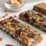 Homemade vegan protein bars recipe with oats and nut butter