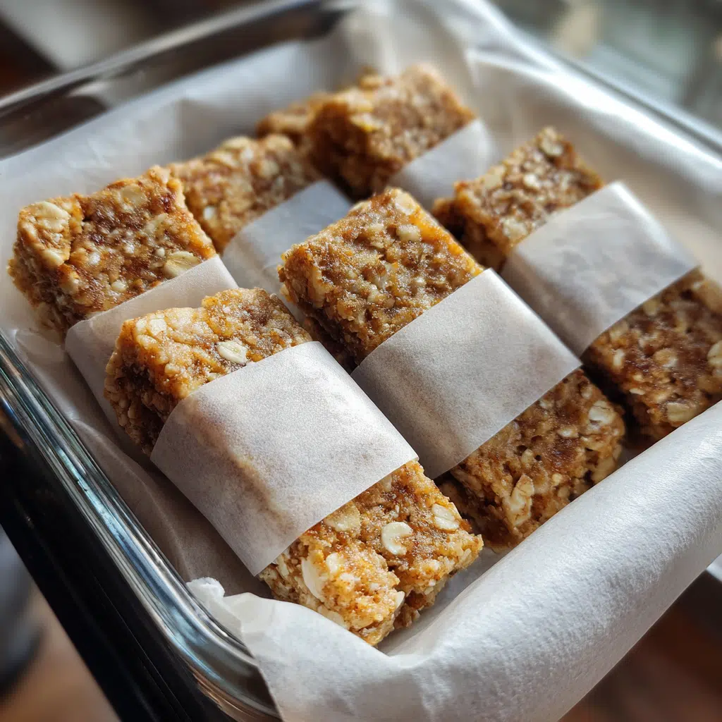 storing-banana-oat-bars.jpg storing banana oat bars in fridge with parchment wraps
