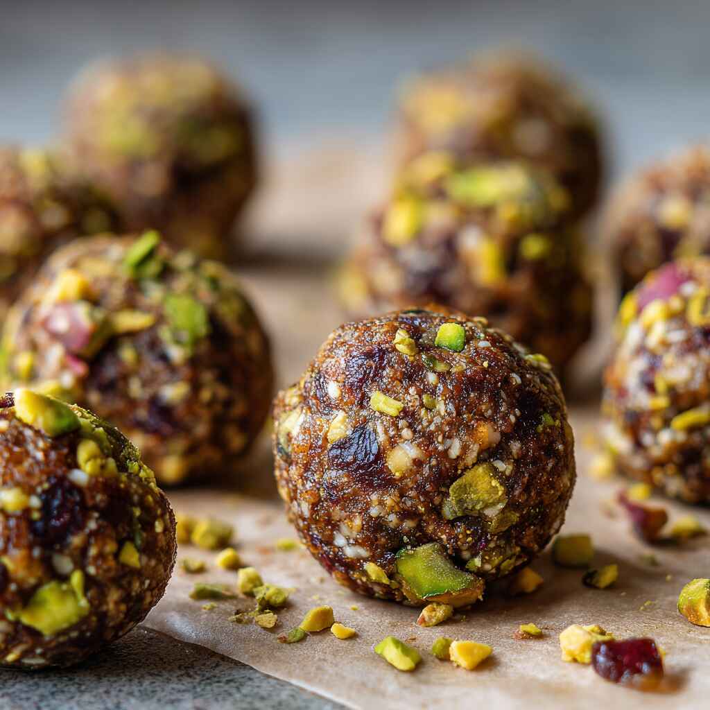 u7283533126_A_close-up_of_pistachio_date_energy_balls_arrange_8506bdfe-4caf-4780-857a-9b1150675367_0 Healthy pistachio dessert balls with dates