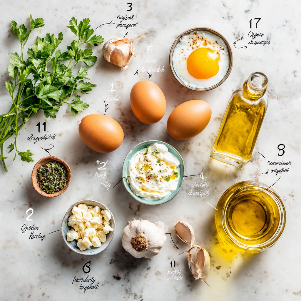 healthy-turkish-egg-nutrition Nutrition ingredients for a healthy Turkish egg meal