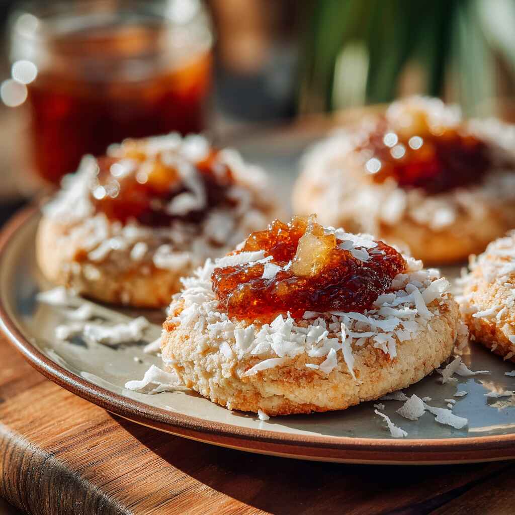 u7283533126_Thumbprint_pina_colada_cookies_with_pineapple_jam_30b7283b-db5e-42f7-aae3-3a094c3fff8d_1 Pina colada thumbprint zero-proof cocktail cookies