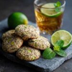 Zero‑Proof Cocktail Cookies styled with lime and mint
