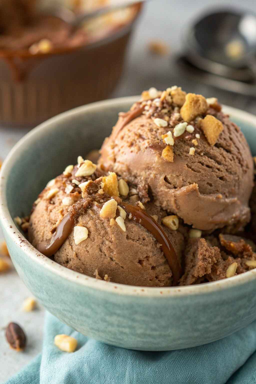 Frozen cottage cheese chocolate mousse high-protein ice cream rozen cottage cheese chocolate mousse high-protein ice cream